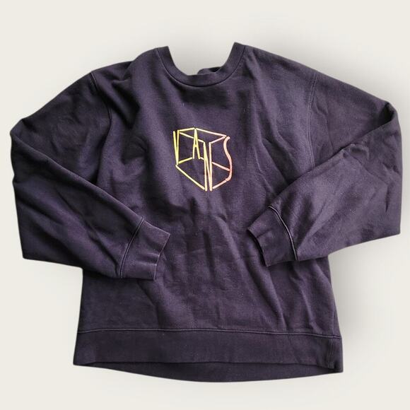 Vans Sweatshirt Women's Sz L Black with Van Logo Design Pullover Long Sleeve - Picture 1 of 5